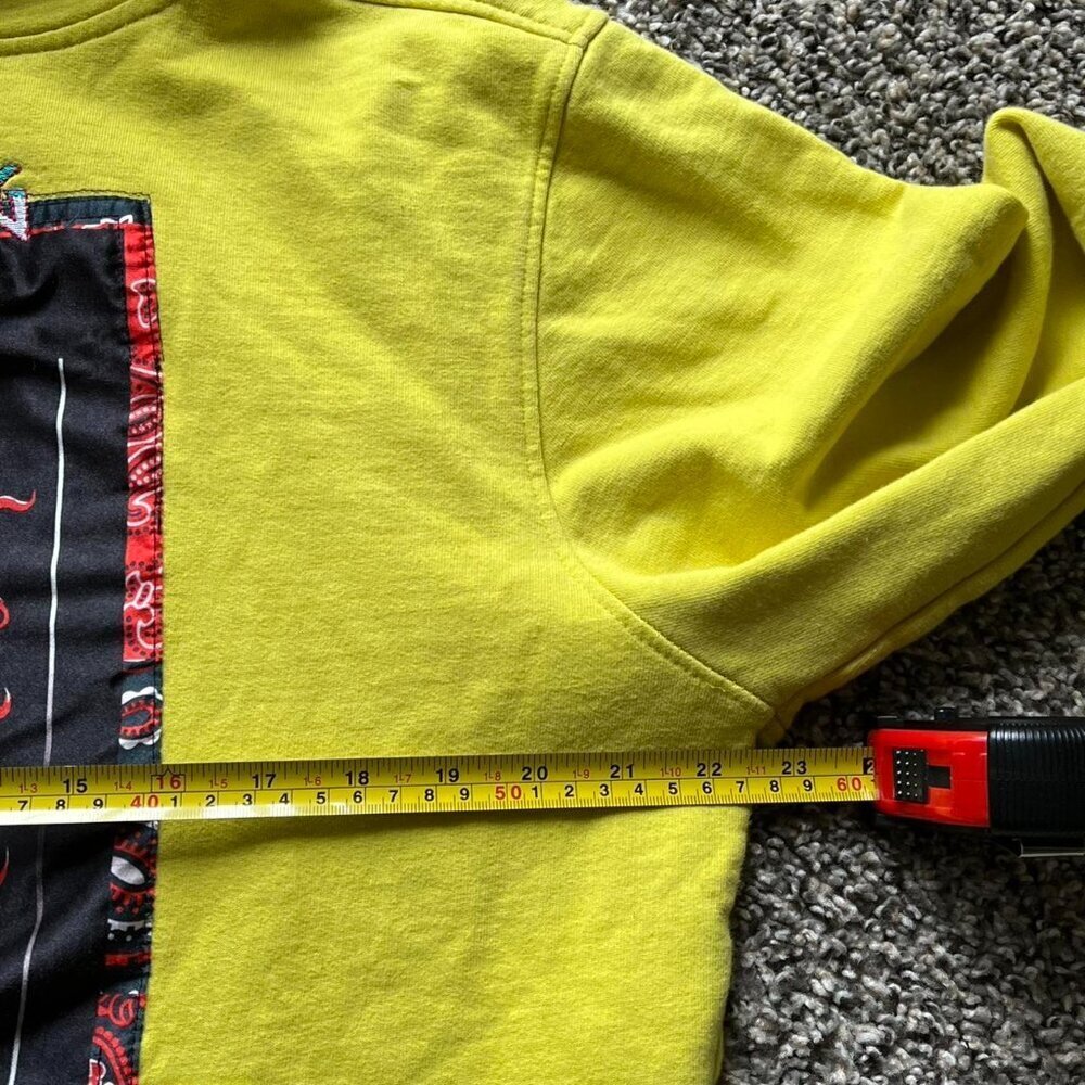 Industrial Indigo Yellow The Awakening Hoodie Mens XL Streetwear Goth Skater - Picture 6 of 7